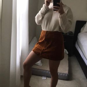 Corduroy button Skirt